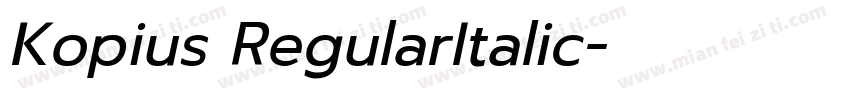 Kopius RegularItalic字体转换